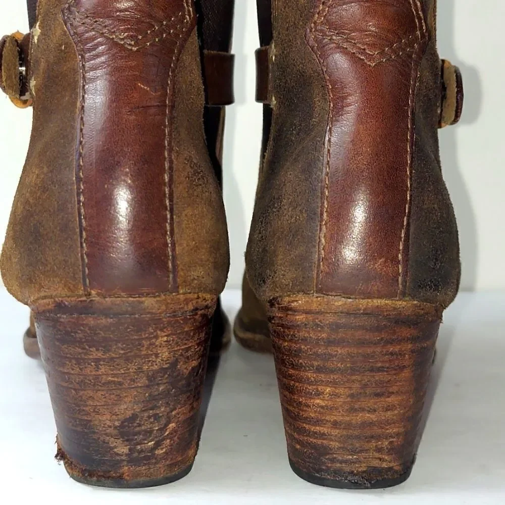 Rag & Bone Durham Brown Distressed Ankle Boots Sz 9 - Picture 5 of 12